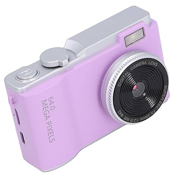 4Kコンパクトデジタルカメラ 18倍ズーム 新品 ピンク バッテリー2個 自撮り Amazon | デジタルカメラ 4K 6400万画素 30FPS デジカメ 64GB TF